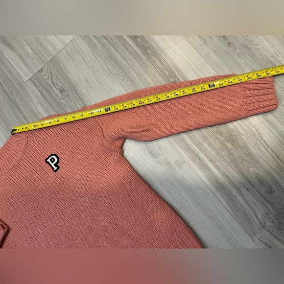 NWOT‎ PINK Victoria's Secret Pink Crew Neck Sweater with Ribbed Texture - Picture 7 of 7